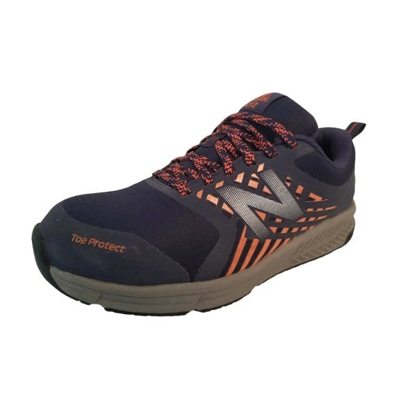 NEW BALANCE 412 BLUE & ORANGE INDUSTRIAL STEEL TOE LACE UP SNEAKERS MEN'S 7.5 - Picture 5 of 11